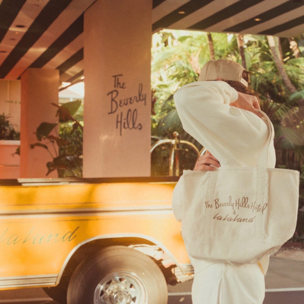 La la land cafe x Beverly Hills hotel Canvas Tote Bag new